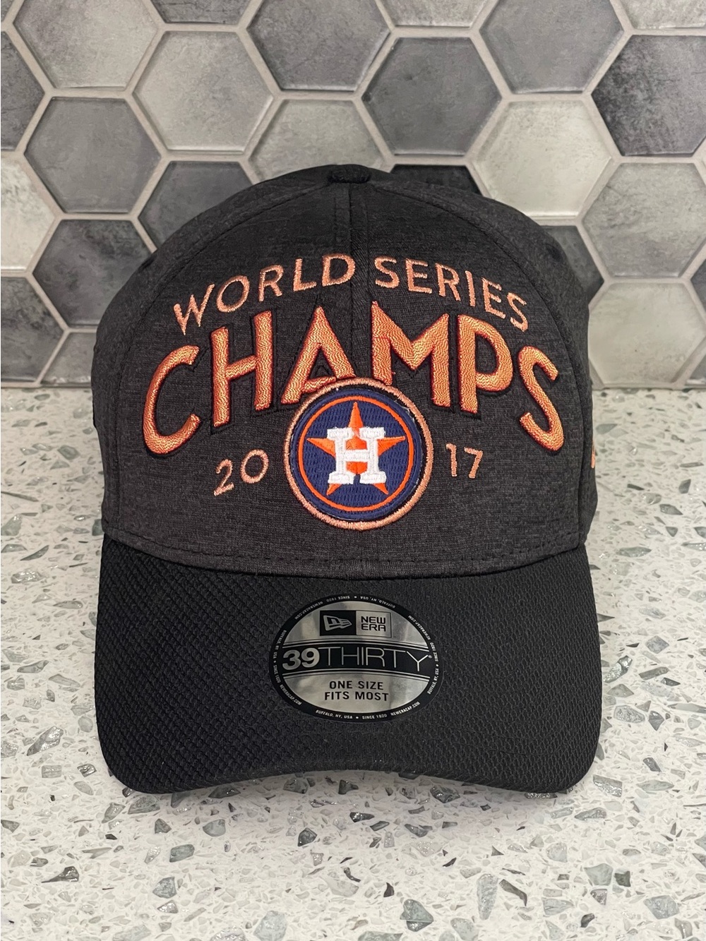 New Era Black and Orange 2017 World Series Champs Hat